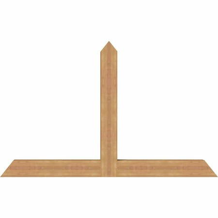 Ekena Millwork Portland Timber Gable Bracket, Western Red Cedar, 72"W x 45"H x 5 1/2"D x 5 1/2"F, 15/12 Pitch GBW072X45X0606POR00SWR